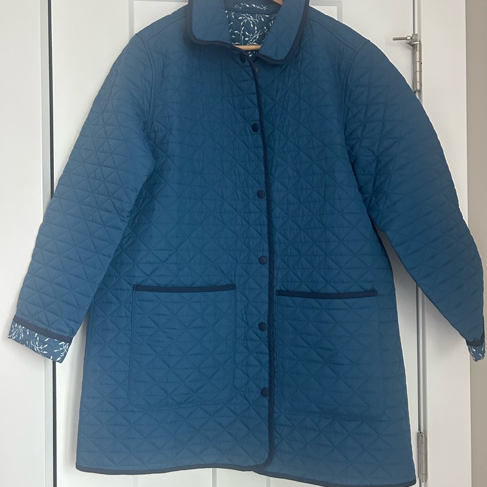 Lands End Women Reversable Insulated Barn Coat size XL - Picture 9 of 9